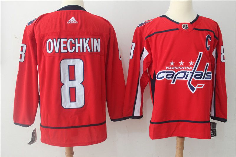Men Washington Capitals #8 Ovechkin red Adidas Hockey Stitched NHL Jerseys->washington capitals->NHL Jersey